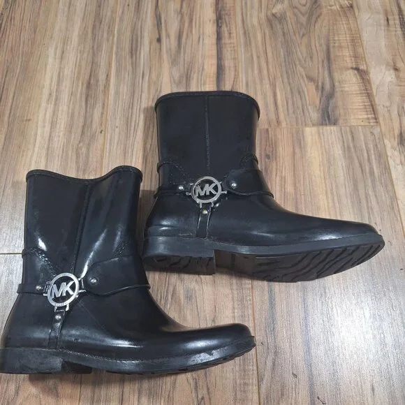Michael Kors Black Rain Boots size 8 - Picture 9 of 9